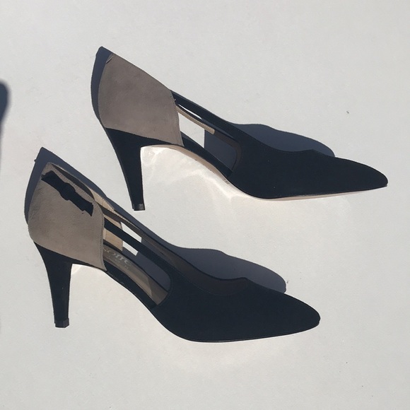 Accessoire Diffusion Suede Black and Grey Pumps - Picture 3 of 7